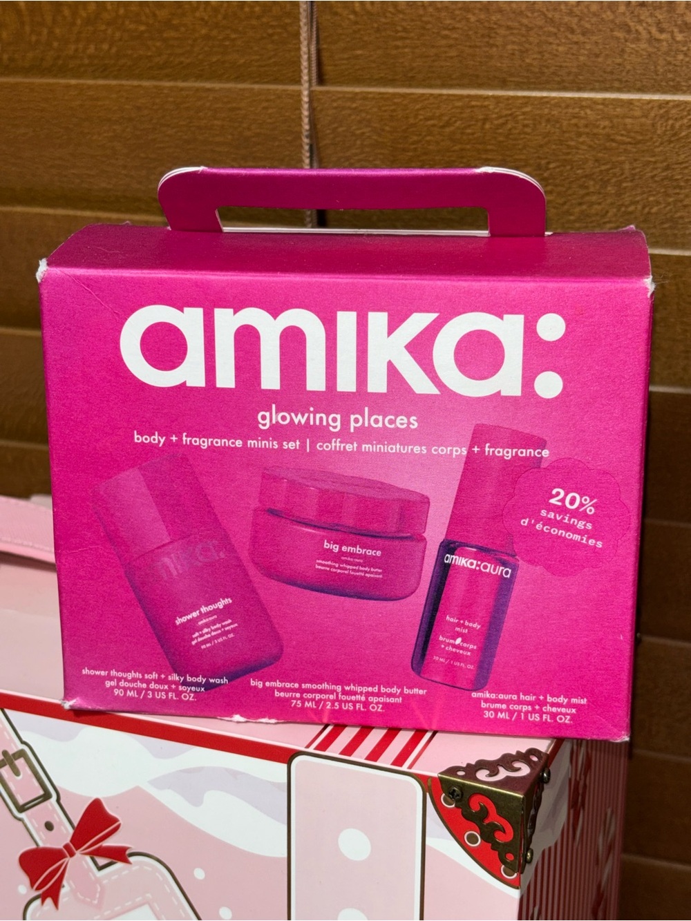 amika glowing places body + fragrance minis set
